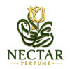 Nectar luxury perfume brand logo – gold text on dark background
